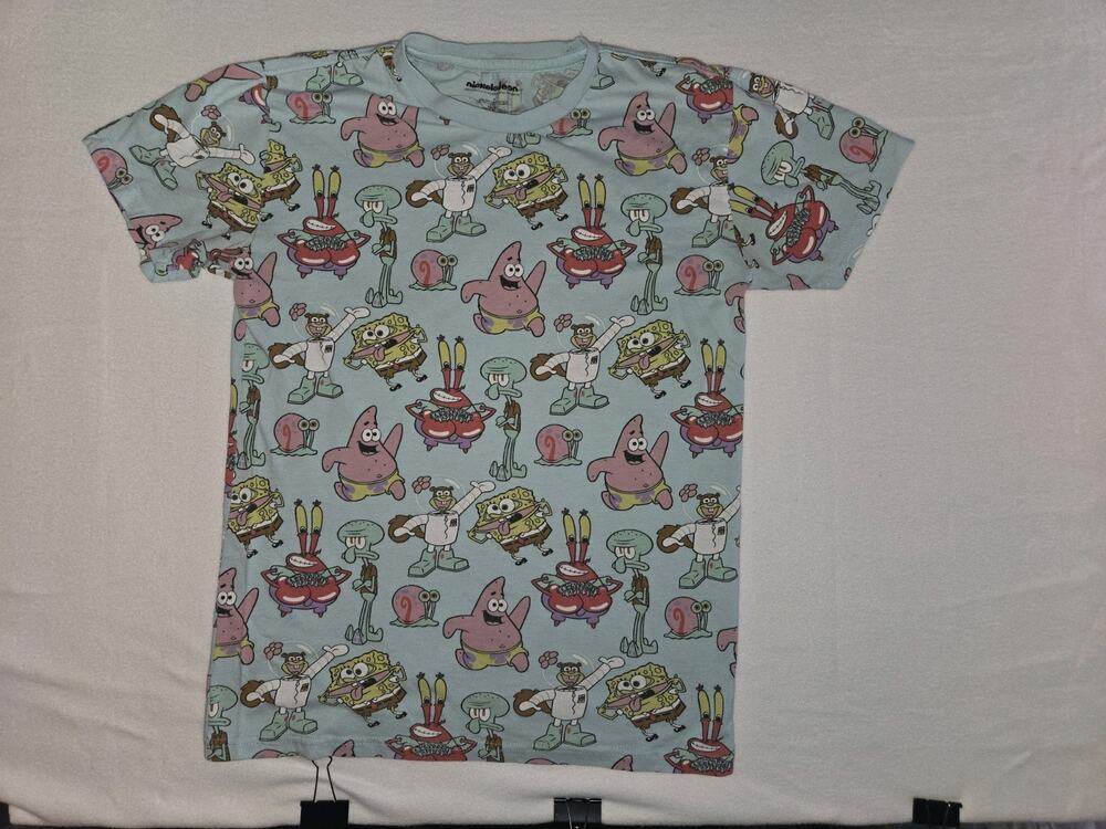 SpongeBob Squarepants All Over Print Tshirt Adult Size Small